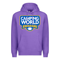 Purple camping world, games Premium Hoodie - linhVisuals