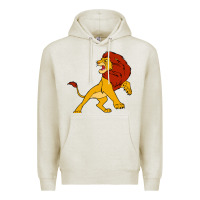 Oatmeal Heather mufasa the lion king Premium Hoodie - linhVisuals