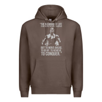 Coffee schwarzenegger arnie Premium Hoodie - linhVisuals