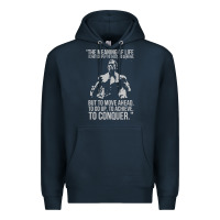 Navy schwarzenegger arnie Premium Hoodie - linhVisuals