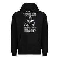 Black schwarzenegger arnie Premium Hoodie - linhVisuals