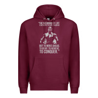 Burgundy schwarzenegger arnie Premium Hoodie - linhVisuals