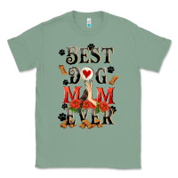 Sage Best dog mom ever Mother's Day Classic Tee - FaDigitalArtStudio