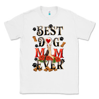 White Best dog mom ever Mother's Day Classic Tee - FaDigitalArtStudio