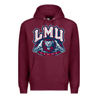 Burgundy lmu education Premium Hoodie - linhVisuals