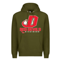 Army Green red de dickinson college vectorized Premium Hoodie - linhVisuals