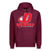 Burgundy red de dickinson college vectorized Premium Hoodie - linhVisuals