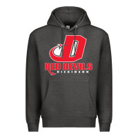 Charcoal Heather red de dickinson college vectorized Premium Hoodie - linhVisuals