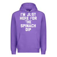 Purple foodie appetizer i'm just here for the spinach dip premium t shirt Premium Hoodie - linhVisuals
