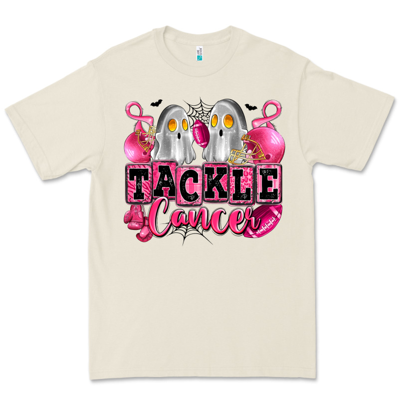 Tackle Cancer With Ghosts Playing Football Premium Tee by LillyAllenDesigns | Teevron