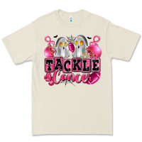 Bone tackle cancer with ghosts playing football Premium Tee - LillyAllenDesigns