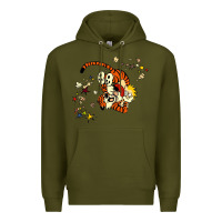Army Green calvin Premium Hoodie - linhVisuals