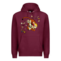 Burgundy calvin Premium Hoodie - linhVisuals