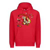 Red calvin Premium Hoodie - linhVisuals