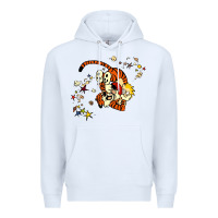 White calvin Premium Hoodie - linhVisuals