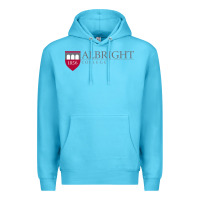 Ocean Blue albright college vectorized Premium Hoodie - linhVisuals