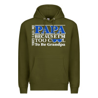 Army Green they call me papa because i'm too cool to be grandpa Premium Hoodie - linhVisuals