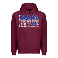 Burgundy they call me papa because i'm too cool to be grandpa Premium Hoodie - linhVisuals