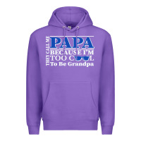 Purple they call me papa because i'm too cool to be grandpa Premium Hoodie - linhVisuals