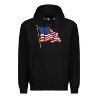 Black American flag Premium Hoodie - linhVisuals