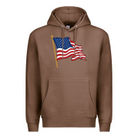 Chestnut American flag Premium Hoodie - linhVisuals