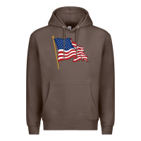 Coffee American flag Premium Hoodie - linhVisuals