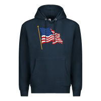 Navy American flag Premium Hoodie - linhVisuals