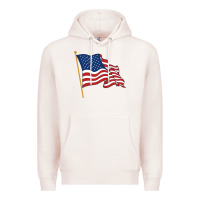 Pale Pink American flag Premium Hoodie - linhVisuals