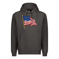 Smoke American flag Premium Hoodie - linhVisuals