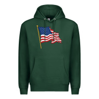Sports Green American flag Premium Hoodie - linhVisuals