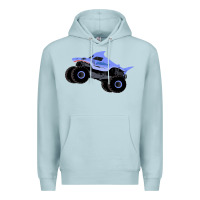 Blue Mist Monster Truck Megalodon Premium Hoodie - linhVisuals
