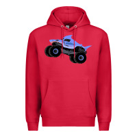 Cardinal Monster Truck Megalodon Premium Hoodie - linhVisuals