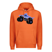 Carrot Monster Truck Megalodon Premium Hoodie - linhVisuals