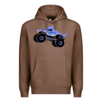 Chestnut Monster Truck Megalodon Premium Hoodie - linhVisuals