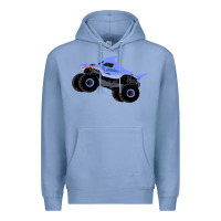 Colony Blue Monster Truck Megalodon Premium Hoodie - linhVisuals