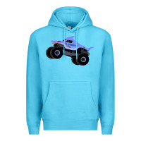 Ocean Blue Monster Truck Megalodon Premium Hoodie - linhVisuals