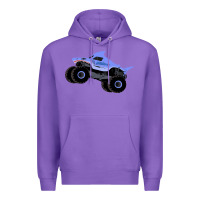 Purple Monster Truck Megalodon Premium Hoodie - linhVisuals