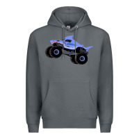 Rock Monster Truck Megalodon Premium Hoodie - linhVisuals