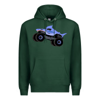 Sports Green Monster Truck Megalodon Premium Hoodie - linhVisuals