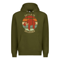 Army Green say less do lesser funny sloth Premium Hoodie - linhVisuals