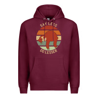 Burgundy say less do lesser funny sloth Premium Hoodie - linhVisuals