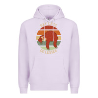 Lilac say less do lesser funny sloth Premium Hoodie - linhVisuals