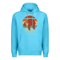 Ocean Blue say less do lesser funny sloth Premium Hoodie - linhVisuals