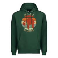 Sports Green say less do lesser funny sloth Premium Hoodie - linhVisuals