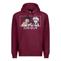 Burgundy gon killua Premium Hoodie - linhVisuals