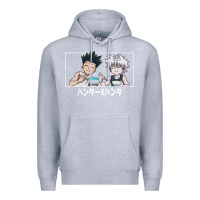 Heather Grey gon killua Premium Hoodie - linhVisuals
