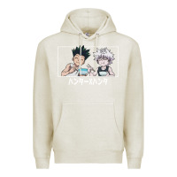 Oatmeal Heather gon killua Premium Hoodie - linhVisuals