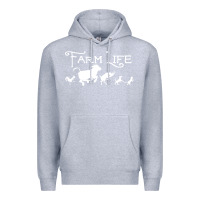 Heather Grey FARM LIFE ANIMAL Premium Hoodie - linhVisuals