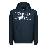 Navy FARM LIFE ANIMAL Premium Hoodie - linhVisuals