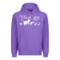 Purple FARM LIFE ANIMAL Premium Hoodie - linhVisuals